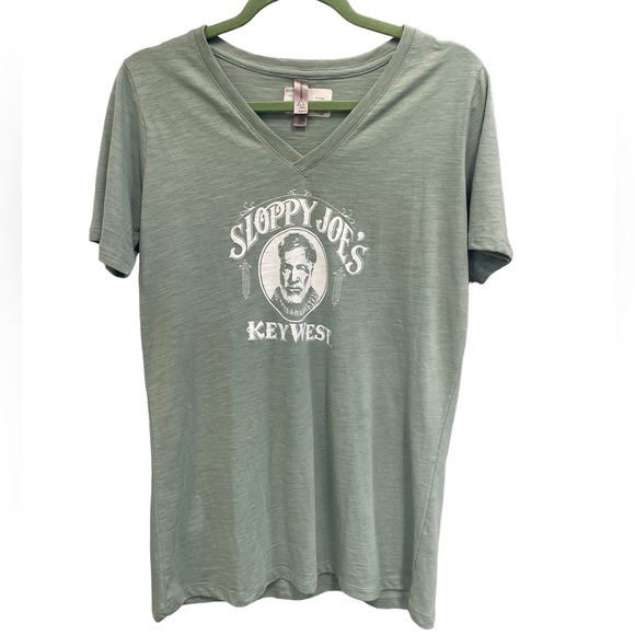 Platinum Delta Apparel Women’s Cut V Neck Sloppy Joe’s Key West Graphic Tee XL - Picture 2 of 5